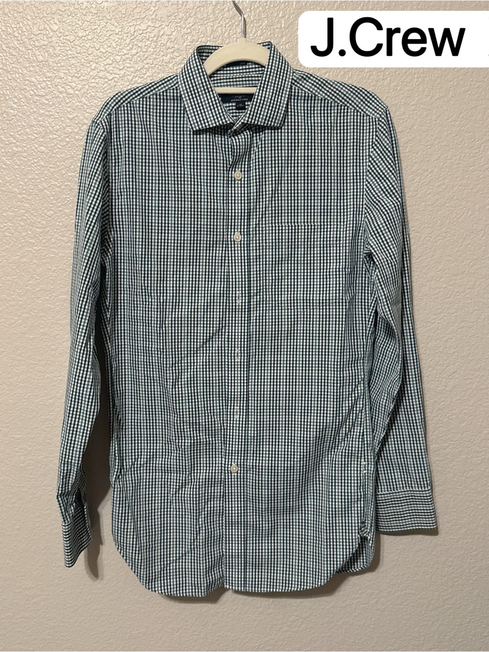 J.Crew Plaid Button-Front Wrinkle Free Shirt